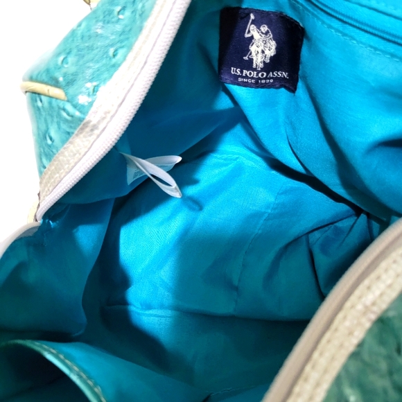 Very cute teal and grey/gray U.S. Polo Assn. Purse in excellent condition. - Picture 9 of 9